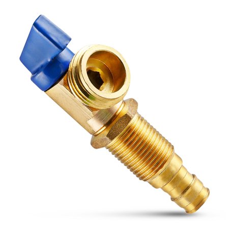 Everflow Washing Machine Replacement Valve 1/2" PEX A Inlet x 3/4" MHT Outlet, Brass, For Cold Water Supply 541F